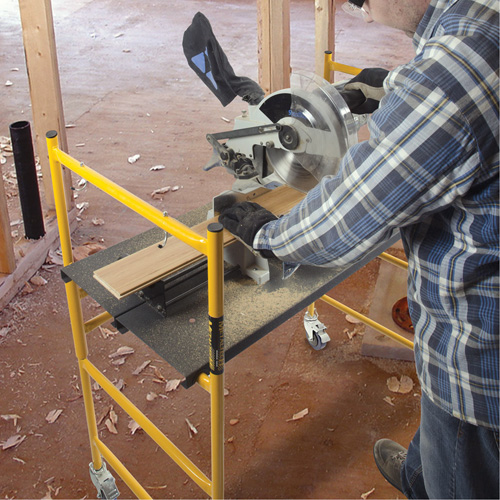 Jobsite Series 4' Basic Mini Scaffold Kit, Steel Frame, 41" D x 45-3/4" H O-Max
