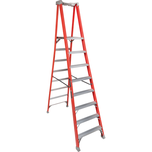Industrial Heavy-Duty Pro Platform Stepladders (FXP1700 Series), 8', 300 lbs. Cap. O-Max