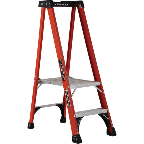 Industrial Extra Heavy-Duty Pro Platform Stepladders (FXP1800 Series), 2', 375 lbs. Cap. O-Max