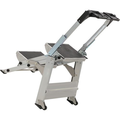 Tilt & Roll Step Stool Ladder, 2 Steps, 23" x 21" x 34.50" High O-Max
