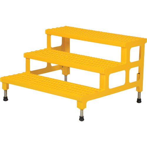 Adjustable Step-Mate Stand, 3 Step(s), 36-3/16" W x 33-7/8" L x 22-1/4" H, 500 lbs. Capacity O-Max