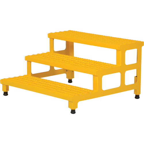 Adjustable Step-Mate Stand, 3 Step(s), 36-3/16" W x 33-7/8" L x 22-1/4" H, 500 lbs. Capacity O-Max