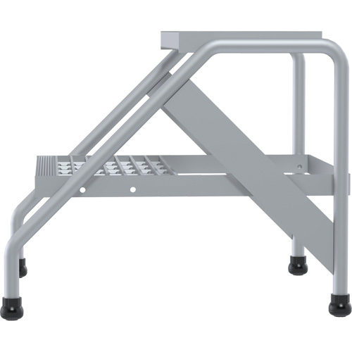 Aluminum Step Stand, 2 Step(s), 22-13/16" W x 24-9/16" L x 20" H, 500 lbs. Capacity O-Max