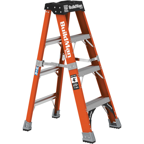 Step Ladder, 4', Fibreglass, 375 lbs. Capacity, Type 1AA O-Max