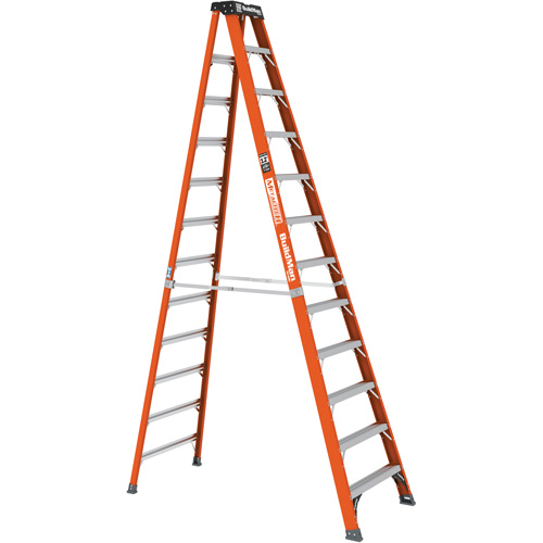 Step Ladder, 12', Fibreglass, 375 lbs. Capacity, Type 1AA O-Max