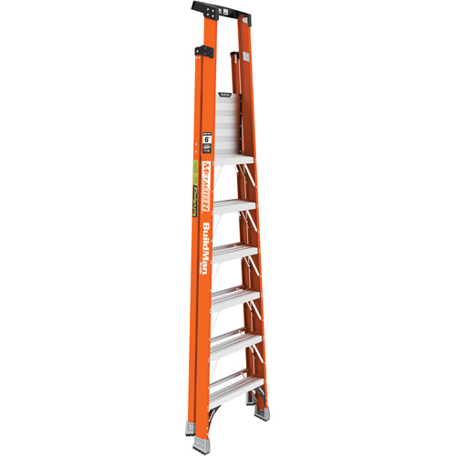 Safespace Platform Step Ladder, 6', 300 lbs. Cap. O-Max