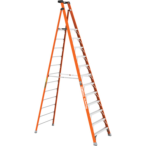 Safespace Platform Step Ladder, 12', 300 lbs. Cap. O-Max