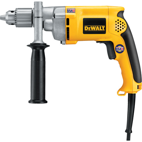 Drill, 1/2" Chuck, 8.5 A, 120 V, 0-850 RPM, Keyed Chuck O-Max