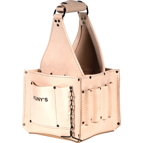 Electrical & Maintenance Tool Pouches, Leather, 17 Pockets, Beige O-Max