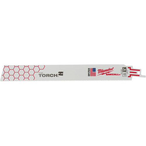 The Torch Sawzall&reg; Blade, Bi-Metal, 14 TPI, 9" L x 1" W O-Max
