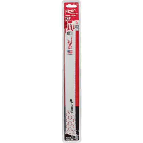 Lames The Torch Sawzall, Bim&eacute;tal, 18 Dents par pouce, 12" lo x 1" la O-Max