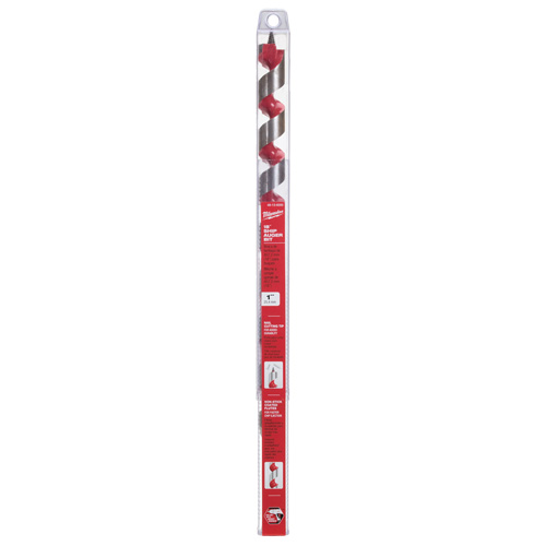 Ship Auger Drill Bit, 1" Diameter, 15" Flute, 7/16" Hex Shank O-Max