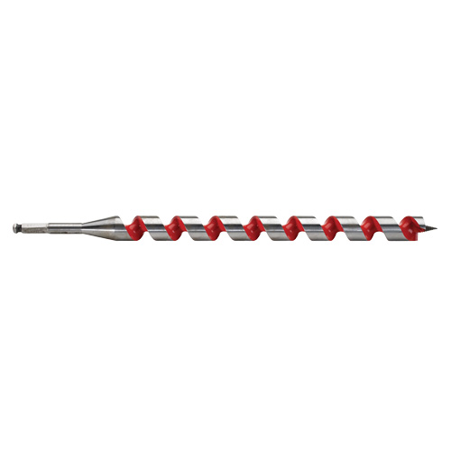 Ship Auger Drill Bit, 1-1/8" Diameter, 15" Flute, 7/16" Hex Shank O-Max