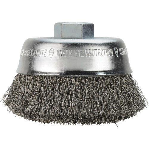 Brosse-boisseau &agrave; fils cr&ecirc;p&eacute;s en acier au carbone O-Max