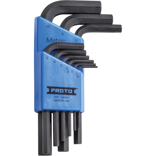 Short-Arm Hex Key Set, 9 Pcs., Metric O-Max