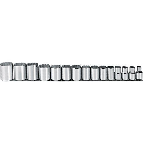 Jeu de douilles, 15 Mcx, Prise de 1/2" O-Max
