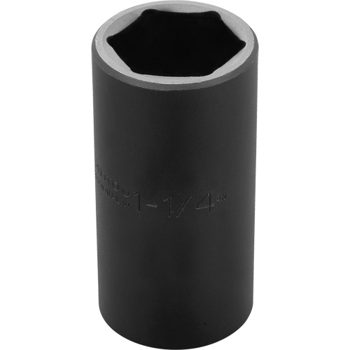 Socket, Impact, 1-1/4", 1/2" Drive, 6 Points, Deep O-Max