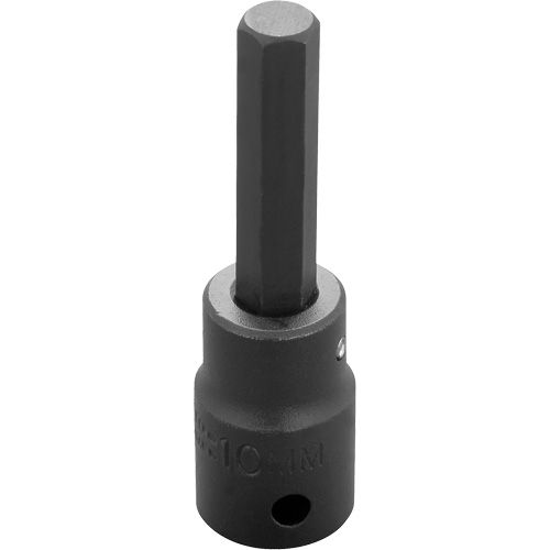 Socket Bit, Hex, 10 mm x 3-1/4" L, 1/2" Drive O-Max
