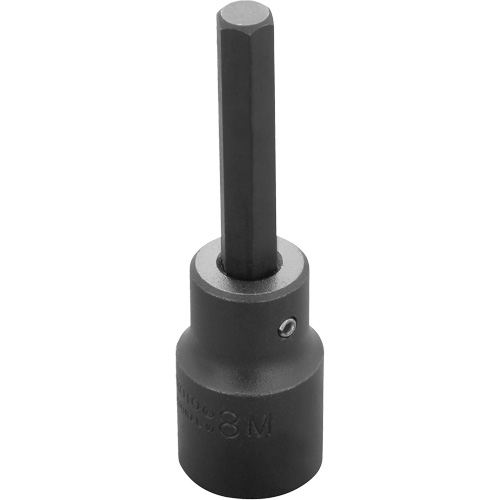 Socket Bit, Hex, 8 mm x 3-1/4" L, 1/2" Drive O-Max