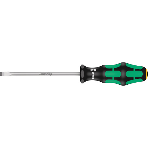 Tapered Slotted Screwdriver, 1.0 mm, 5-1/8" L, Plastic Handle O-Max