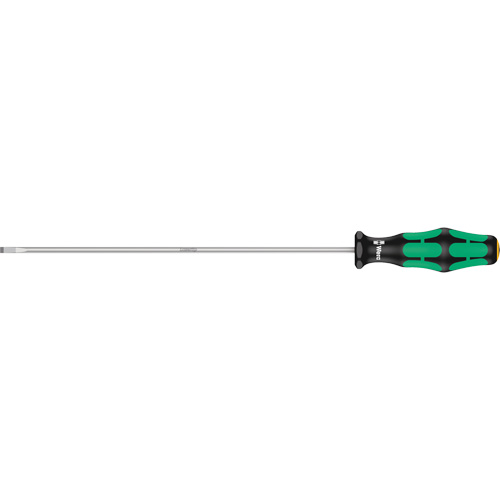 Tournevis &agrave; fente, Tige de 3,5 mm, Ronde, 11-1/16" lo, Prise en Plastique O-Max