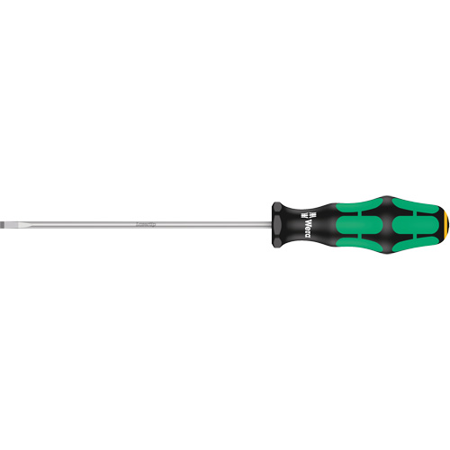 Tournevis &agrave; fente, Tige de 4 mm, Ronde, 9-3/4" lo, Prise en Plastique O-Max