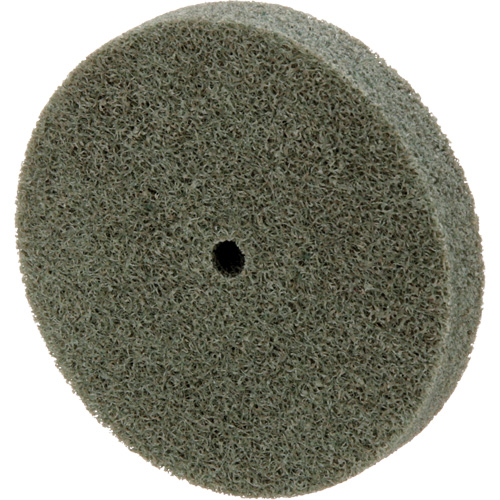 Meule homog&egrave;ne &agrave; faible densit&eacute; de s&eacute;rie 500 Standard Abrasives, 3" x 1/2", Arbre de 1/4", Grain de Moyen, Oxyde d'aluminium O-Max