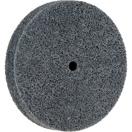 Meule homog&egrave;ne &agrave; faible densit&eacute; de s&eacute;rie 500 Standard Abrasives, 3" x 1/2", Arbre de 1/4", Grain de Fin, Carbure de silicium O-Max
