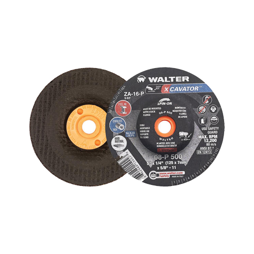 XCAVATOR Grinding Wheel, 5" x 1/4", 5/8"-11 Arbor, Zirconium, Type 27/27S O-Max