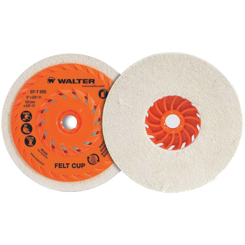Cup Polishing Disc, 5" Dia. O-Max