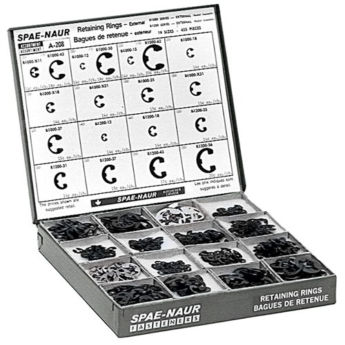 Assortiments d'anneaux externes de retenue O-Max