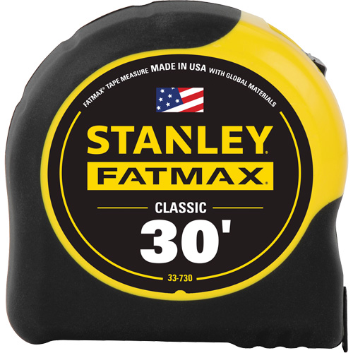 FatMax&reg; Classic Tape Measure, 1-1/4" x 30', Imperial Graduations O-Max