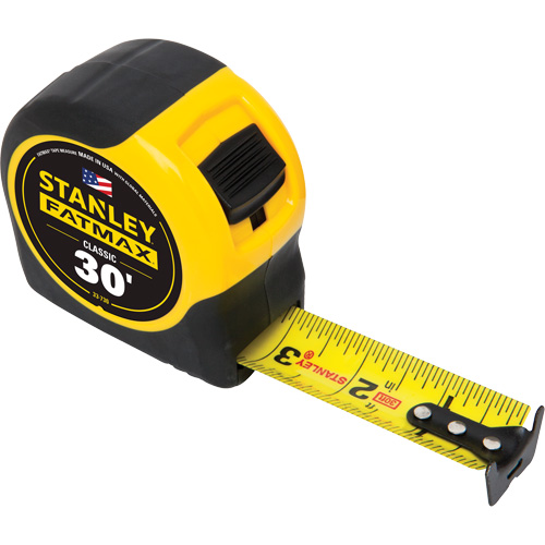 FatMax&reg; Classic Tape Measure, 1-1/4" x 30', Imperial Graduations O-Max