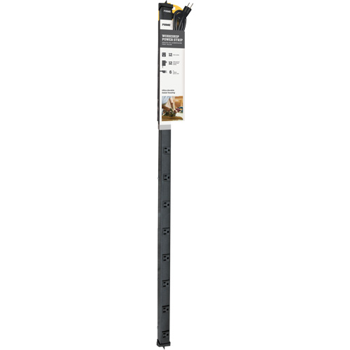 4' Power Strip, 12 Outlet(s), 6', 125 V O-Max
