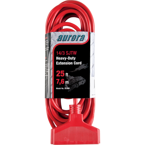 Cordon rallonge en vinyle, Ext&eacute;rieur, SJTW, AWG 14/3, 15 A, 3 prise(s), 25' O-Max
