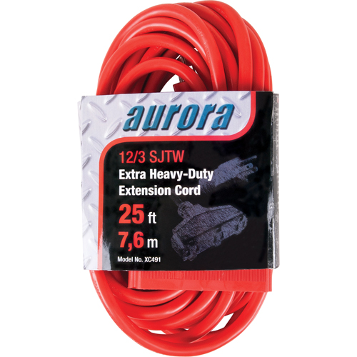 Cordon rallonge en vinyle, Ext&eacute;rieur, SJTW, AWG 12/3, 15 A, 3 prise(s), 25' O-Max