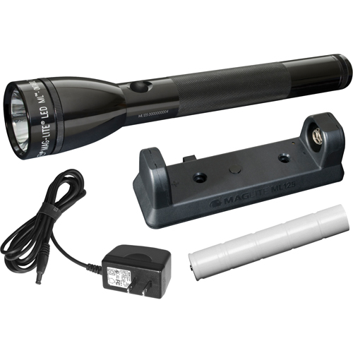 ML125 Flashlight, LED, 186 Lumens, Rechargeable Batteries O-Max