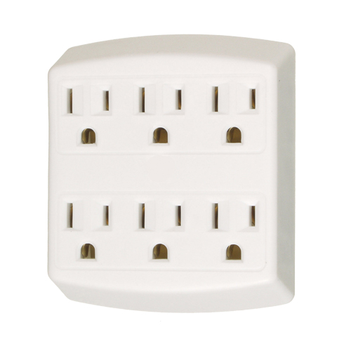 Adaptors, 6 Outlet(s), 15 Amps, 1875 W, 125 O-Max