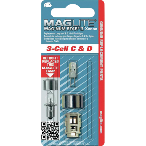 Replacement Bulb for 3-Cell C & D Flashlights O-Max