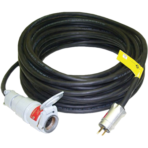 Heavy-Duty Neoprene Extension Cords, Indoor/Outdoor, SOOW, 12/3 AWG, 15 A, 50' O-Max