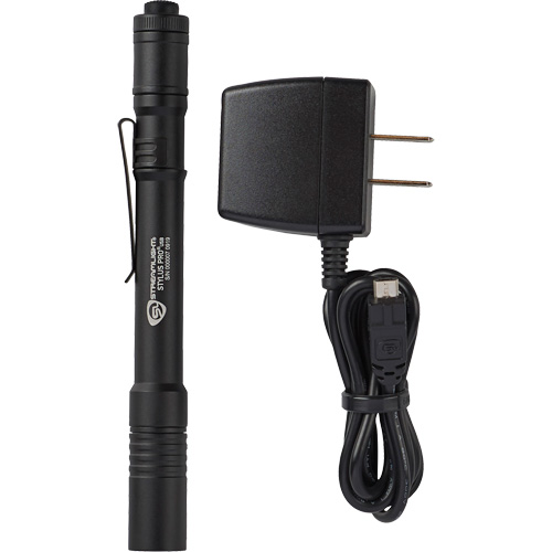 Stylus Pro&reg; USB Pen Light, LED, 350 Lumens, Aluminum Body, Rechargeable Batteries, Included O-Max