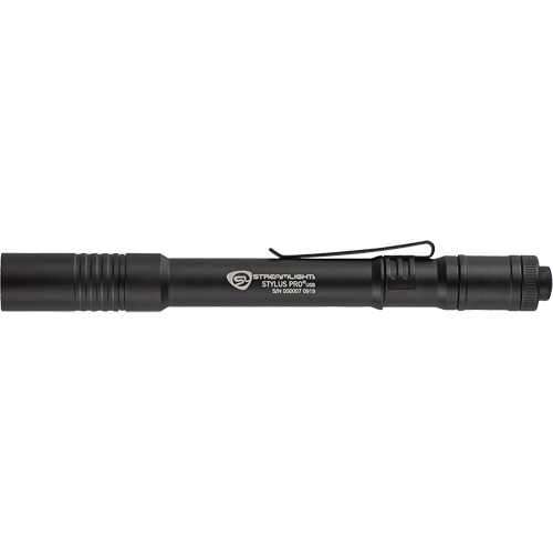Stylus Pro&reg; USB Pen Light, LED, 350 Lumens, Aluminum Body, Rechargeable Batteries, Included O-Max