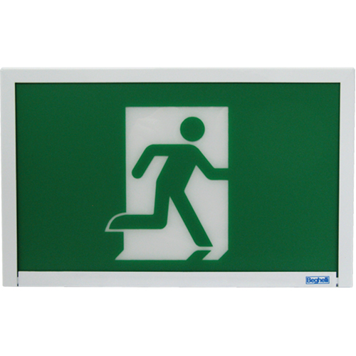 Enseigne de sortie coureur, DEL, &agrave; piles, 12" lo x 7 1/2" la, Pictogramme O-Max