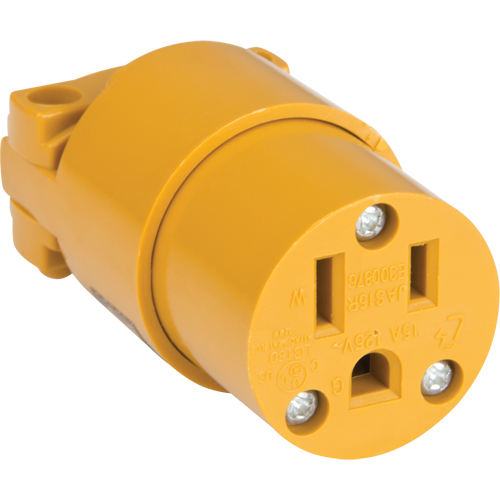 PVC Grounding Connector, 5-15R, Plastic O-Max