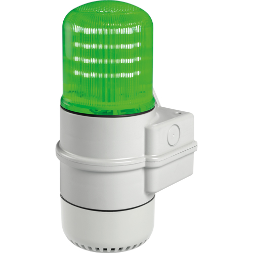 Balises modulaires multifonctionnelles &agrave; DEL Streamline, Continu/Clignotement/Rotatif, Vert O-Max