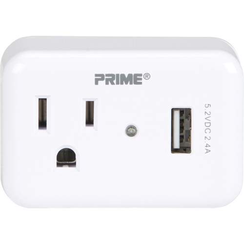 Prime&reg; USB Charger with Surge Protector O-Max