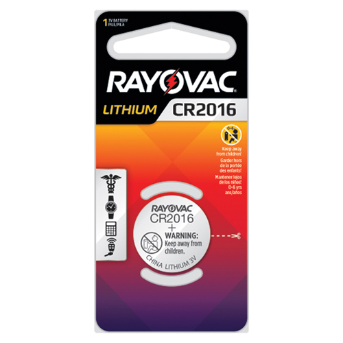 CR2016 Lithium Coin Cell Battery, 3 V O-Max