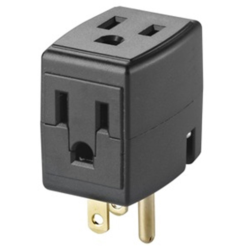 Grounded Triple Cube, 3 Outlet(s), None, 15 Amps, 1875 W, 125 V O-Max