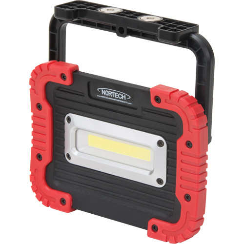 Portable Work Light, LED, 10 W, 1000 Lumens, Plastic Housing O-Max