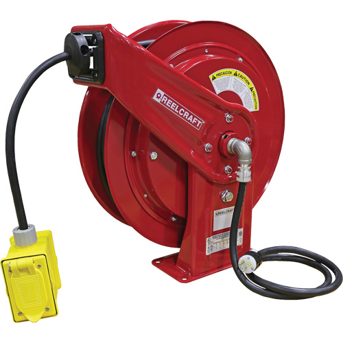 70000 Power Cord Reel, 100', SEOOW, 12 Gauge, 20 A O-Max